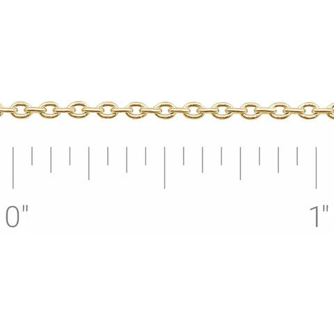 14K Yellow Gold Cable Chain by the Inch | Permanent Jewelry