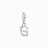 Charm Pendant Letters White Stones Silver | Thomas Sabo - Tricia's Gems