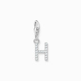 Charm Pendant Letters White Stones Silver | Thomas Sabo - Tricia's Gems