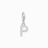 Charm Pendant Letters White Stones Silver | Thomas Sabo - Tricia's Gems