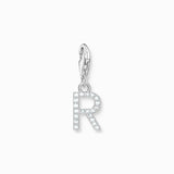 Charm Pendant Letters White Stones Silver | Thomas Sabo - Tricia's Gems