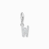 Charm Pendant Letters White Stones Silver | Thomas Sabo - Tricia's Gems