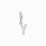 Charm Pendant Letters White Stones Silver | Thomas Sabo - Tricia's Gems