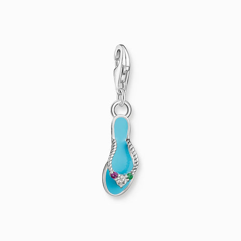 Charm Pendant Turquoise Flip Flop with Colorful Stones Silver | Thomas Sabo - Tricia's Gems