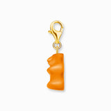 Gold-Plated Charm Pendant Goldbears In Orange