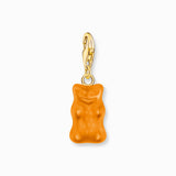 Gold-Plated Charm Pendant Goldbears In Orange