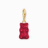 Gold-Plated Charm Pendant Goldbears In Red