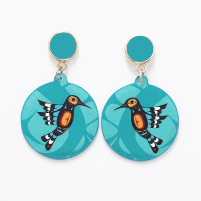 Francis Dick Hummingbird Vegan Leather Earrings - Tricia's Gems