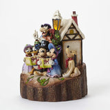 Disney Traditions by Jim Shore Mickey and Friends Caroling Light-Up Stone Resin Figurine