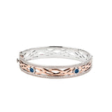 Silver and 10k Gold Brave Heart Bangle | Keith Jack