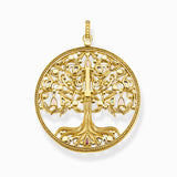 Pendant Tree of Love - gold colourful stones