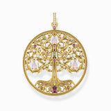 Pendant Tree of Love - gold colourful stones