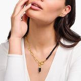 Onyx Hexagon Pendant Gold Plated | Thomas Sabo - Tricia's Gems