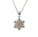 Silver and 10k Gold SnowFlake Pendant | Keith Jack