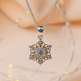 Silver and 10k Gold SnowFlake Pendant | Keith Jack