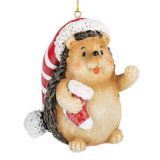 Candy Cane - Hedgehog Ornaments