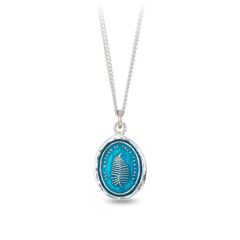 Let Nature Be Your Teacher Talisman Pendant - Capri Blue | Pyrrha