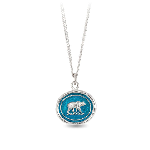 Mother Bear Talisman Pendant - Capri Blue | Pyrrha