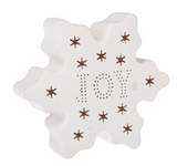 LED Light Up Snowflake Figurines