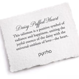 Daisy Large Puffed Heart Talisman | Pyrrha