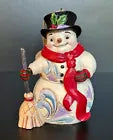 JIM SHORE Heartwood Creek Snowman Long Scarf Christmas Hanging Ornament