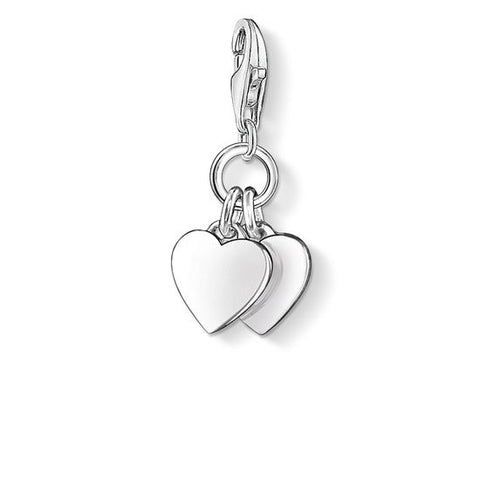 CHARM PENDANT "TWO HEARTS" - Tricia's Gems