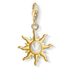 CHARM PENDANT "SUN WITH MOTHER-OF-PEARL STONE" - Tricia's Gems