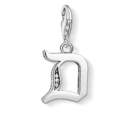 CHARM PENDANT "LETTER D SILVER" - Tricia's Gems