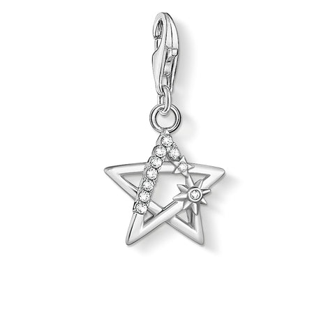 Charm Pendant Star Stones Silver - Tricia's Gems