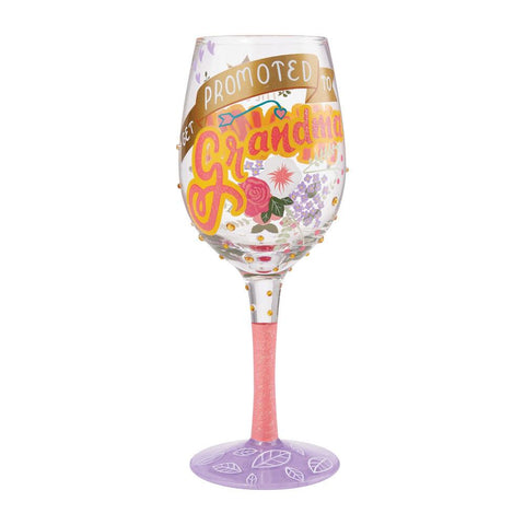 Wine Glass Promoted to Grandma | Lolita - Tricia's Gems